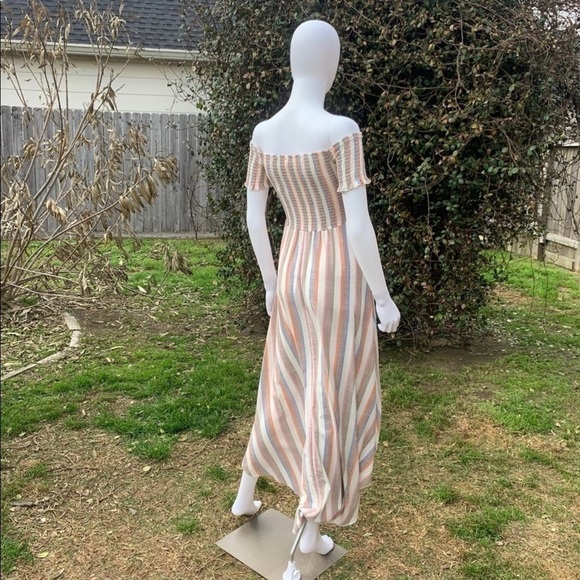 💋NWT Show Me Your MuMu Smocked Breezy Drape BoHo Summer Dress - Picture 5 of 12